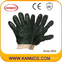 Negro antideslizante seguridad industrial PVC dipped guantes de trabajo (51203SP)